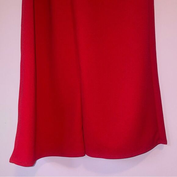 Crystal Sky S Red Strapless Jumpsuit Wide Leg Ruffle - Picture 8 of 9